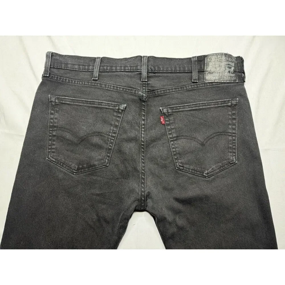 Levi's 512 Men's Tapered Leg Black Denim Jeans‎ - Size 38x30.5*